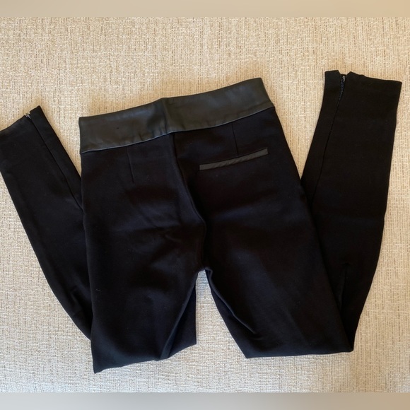 Zara faux leather trim woman pants Trafaluc collection  Size S - Picture 1 of 15